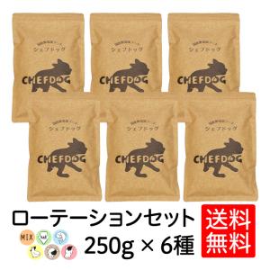 シェフドッグ 250g×6種類セット ドッグフード アレルギー 国産 日本産 無添加 グルテンフリー 総合栄養食 成犬 シニア 犬 餌｜シェフドッグのシアンシアン