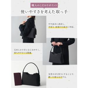 フォーマルバッグ 黒 大きめ 葬儀用バッグ ブ...の詳細画像4