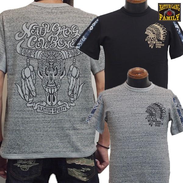NATIVE GANG FAMILY ネイティブギャングファミリー　カウボーンフラットシーマTシャツ...