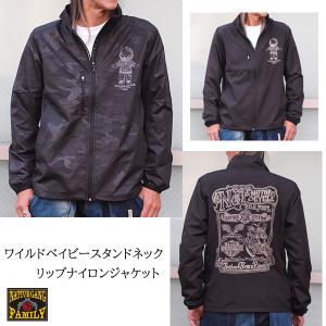 NATIVE GANG FAMILY ワイルドベイビースタンドネックリップナイロンジャケット　NGF45-852　羽織　ジャケット　バイカー　薄手ジャケット　アメカジ｜chigiri-ngf