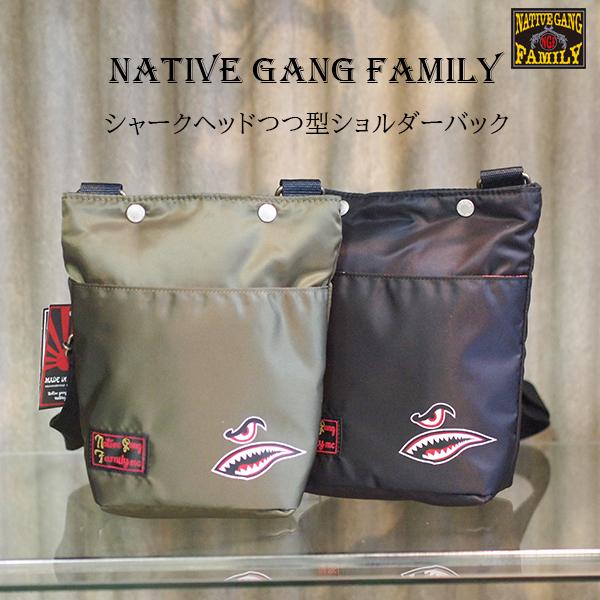 NATIVE GANG FAMILY　ネイティブギャングファミリー シャークヘッドつつ型ショルダーバ...