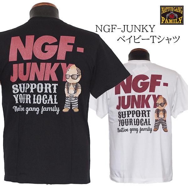 NATIVE GANG FAMILY ネイティブギャングファミリー　NGF-JUNKYベイビーTシャ...