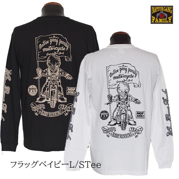 NATIVE GANG FAMILY ネイティブギャングファミリー　フラッグベイビーロンT  NGF...