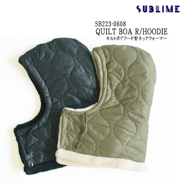 SUBLIME　サブライム　SB223-0608 QUILT BOA R/HOODIE　キルトボアフ...