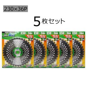 5枚セット アイウッド Mr楽刈 255mm×40P 刈払機用チップソー : チハラ