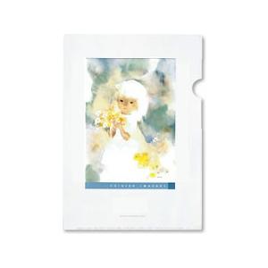 A4 クリアファイル『花を持つワンピ-スの少女』｜chihiro-fukyu