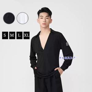 社交ダンス衣装 トップス メンズ ラテン ラテン...の商品画像