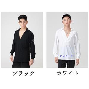 社交ダンス衣装 トップス メンズ ラテン ラテ...の詳細画像1
