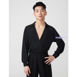 社交ダンス衣装 トップス メンズ ラテン ラテ...の詳細画像2