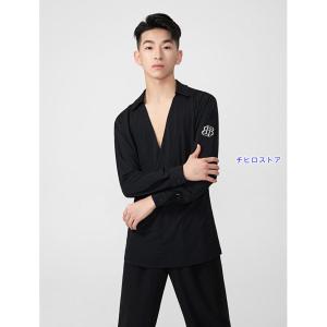 社交ダンス衣装 トップス メンズ ラテン ラテ...の詳細画像4