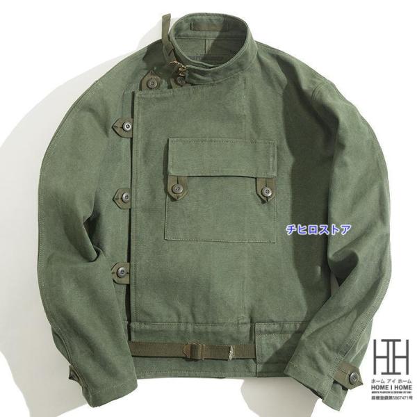 ライダースジャケット メンズ モーターサイクルジャケット 大きいサイズ 21ozキャンバス おしゃれ...