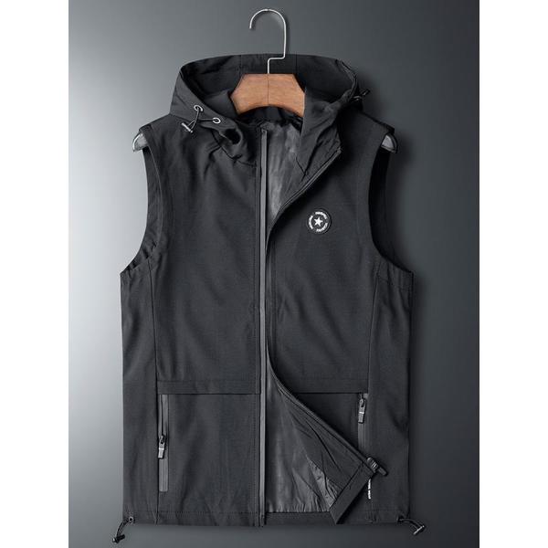 ベスト メンズ 春夏 サマーベストフード付き チョッキ 多機能ベスト かっこいい ベスト お釣りベス...