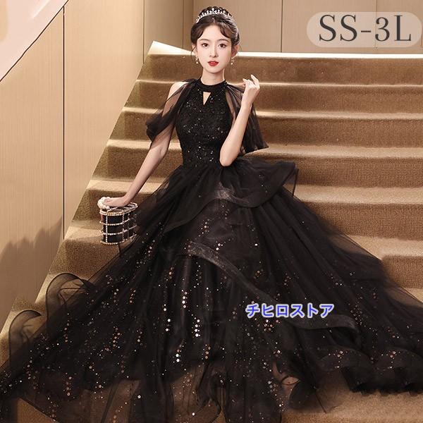 ドレス 大人 ピアノ 発表会 ロング丈 ぽっちゃり 大きいサイズ イブニングドレス 演奏会 ピアノ発...