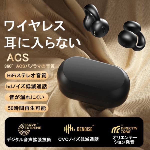 ワイヤレスイヤホン 骨伝導イヤホン Bluetooth5.3 臨場感 コンパクト 軽量 高音質 重低...