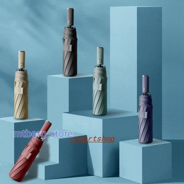 折りたたみ傘撥水加工折り畳み傘3段折りメンズビジネス自動開閉晴雨兼用高強度耐久性の高い10本骨大きめ...