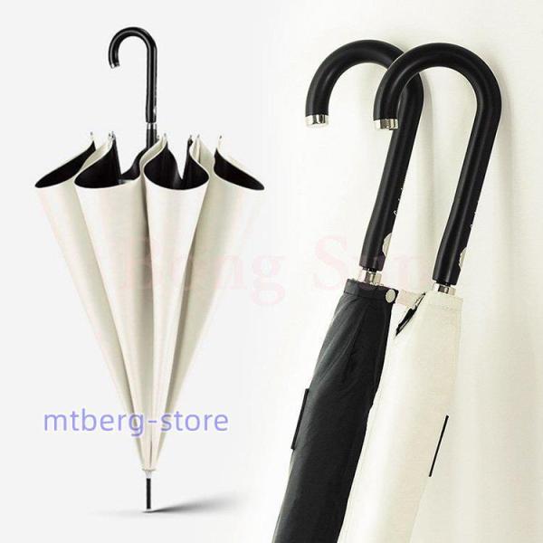 長傘レディース/メンズおしゃれ長傘晴雨兼用傘日傘雨傘ワンタッチ大きめ103cm梅雨対策無地耐風長傘完...