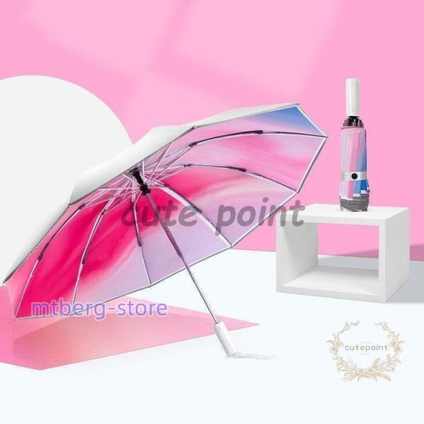 折りたたみ逆さまの傘折りたたみ傘自動開閉反射材傘男女兼用車載用傘ワンタッチレディースメンズ晴雨兼用さ...