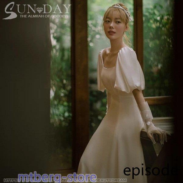 秋 ウェディングドレス ドレス フォーマルドレス ウエディング エレガント パーティードレス 花嫁ロ...