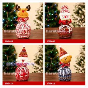 クリスマス リンゴバッグ ギフト袋 可愛い 巾着型ギフト袋 クリスマス袋 ラッピング 贈り物 子供 ギフト プレゼント 飾り物 収納袋 3点セット｜chihiro1-store