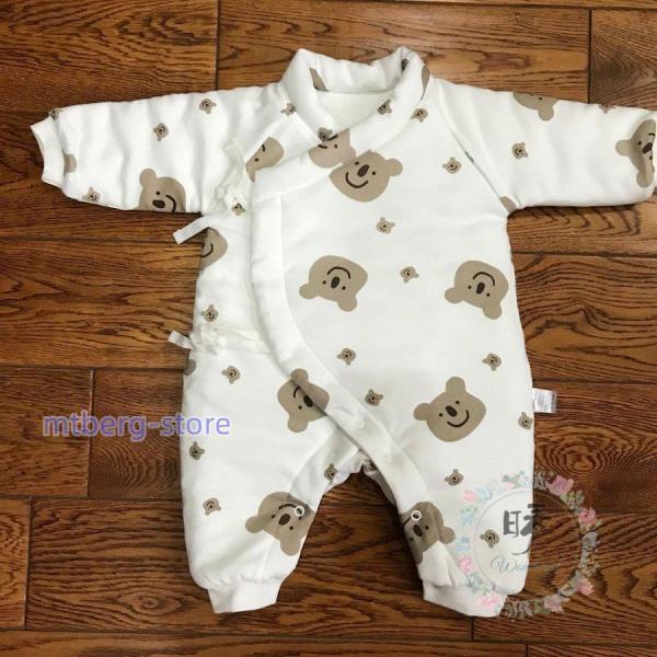 新生児 ベビー服 可愛い ロンパース 冬服 中綿コート 子供服 長袖 カバーオール つなぎ 赤ちゃん...