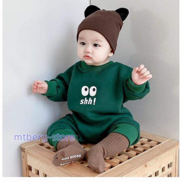 ベビー服 冬 ロンパース 暖かい 可愛い 赤ちゃん ジャンプスーツ キッズ アウター 裏ボア 裏起毛...