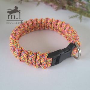 犬用首輪 【 パラコード首輪 / 9．タン 】 犬 首輪 散歩用 犬の首輪 超