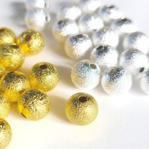 【 20個 8mm 】 スターダスト メタルビーズ グリッター 金属ビーズ スターダスト 8mm