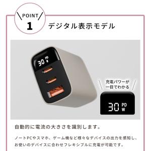 「超速、持ち運び!」急速充電器 30W 3ポー...の詳細画像4