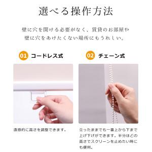 【99%以上の遮光!】つっぱり ロールスクリー...の詳細画像2