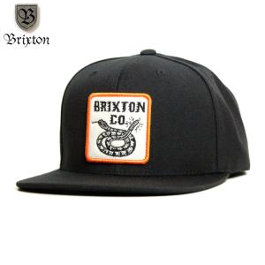 BRIXTON ブリクストン トラッカーキャップ スナップバック 蛇 スネーク ワッペン 黒 帽子 メンズ｜chiki-2