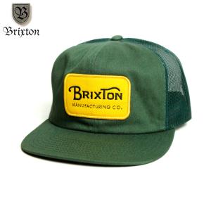 BRIXTON ブリクストン メッシュキャップ トラッカーキャップ GRADE ロゴワッペン 緑 グリーン系 帽子 メンズ｜chiki-2