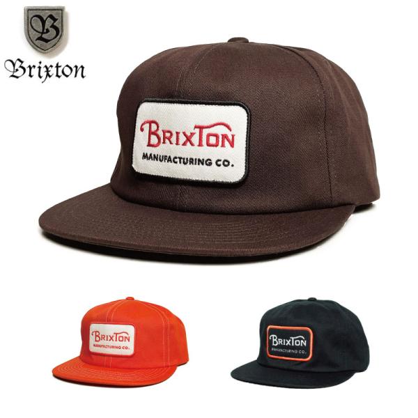 Brixton ブリクストン キャップ トラッカーキャップ GRADEロゴワッペン 茶 ブラウン 黒...