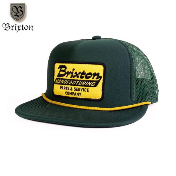Brixton ブリクストン メッシュキャップ トラッカーキャップ ワッペン グリーン/イエロー