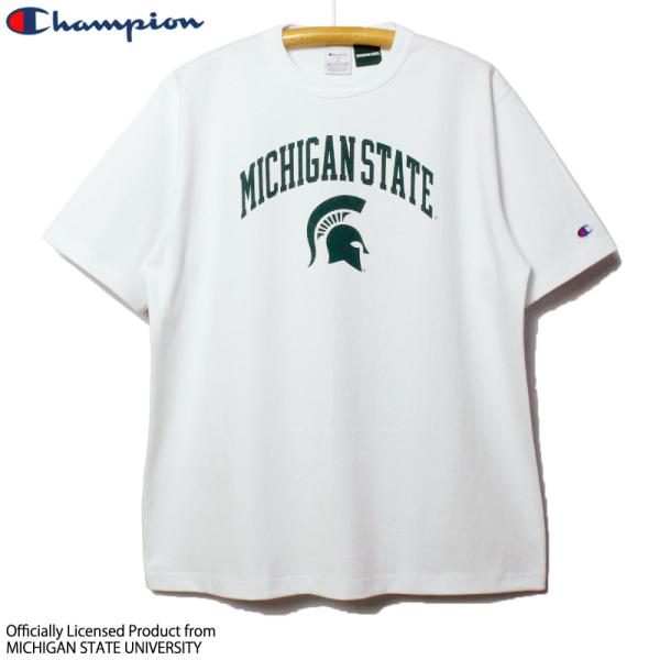 チャンピオン T1011 カレッジプリント MICHIGAN ミシガン マスコット 染み込み Tシャ...