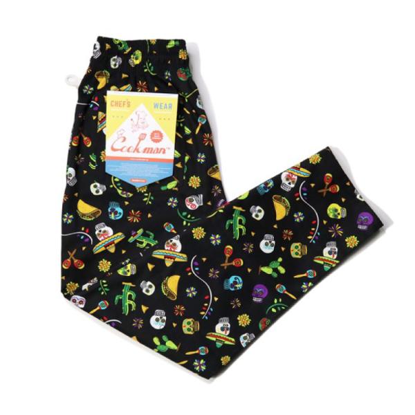 Cookman クックマン シェフパンツ メキシカン メキシコ ポップ 総柄 イージーパンツ ワーク...