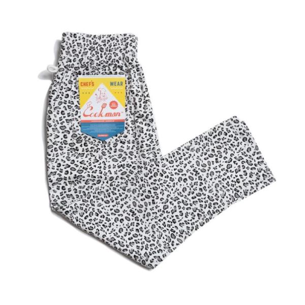 Cookman クックマン シェフパンツ レオパード 白豹 ヒョウ柄 Leopard イージーパンツ...