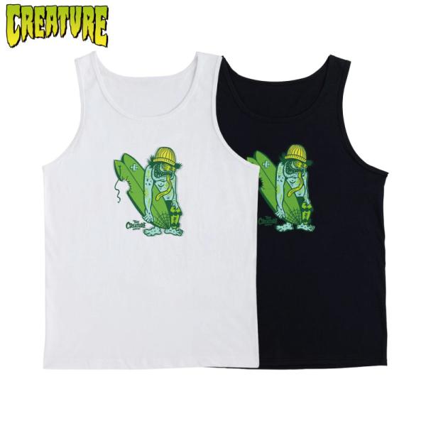 CREATURE クリーチャー タンクトップ ンスター ローブローアート プリント グラフィック U...