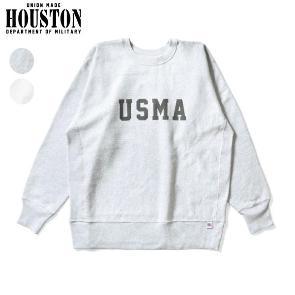 HOUSTON ヒューストン プリントスウェット トレーナー USMA ミリタリー USコットン 裏...