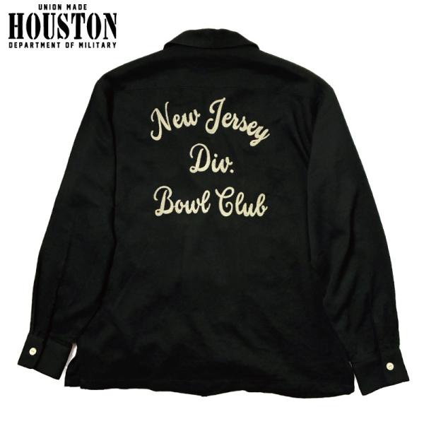 HOUSTON ヒューストン ボーリングシャツ レーヨンオープンカラーシャツ 長袖 チェーンステッチ...