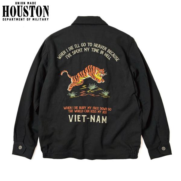 HOUSTON ヒューストン ベトジャン ベトナムジャケット 虎 トラ 刺繍 コットンリネン 綿麻 ...