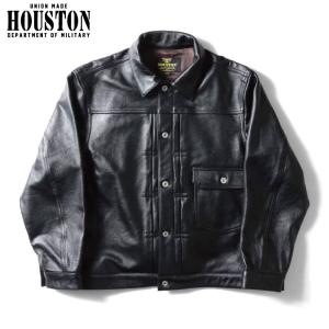 HOUSTON ヒューストン レザートラッカージャケット カウレザー 牛革 本