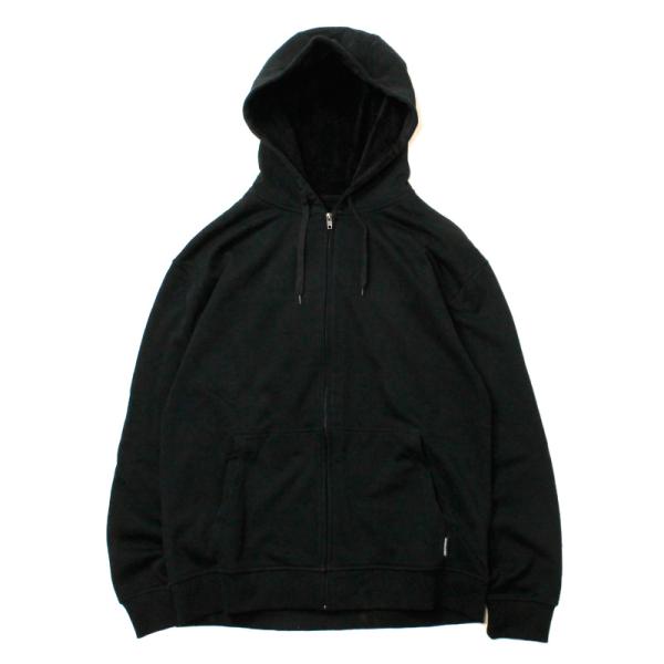 INDEPENDENT インディペンデント ジップパーカー ロゴ刺繍プリント 黒