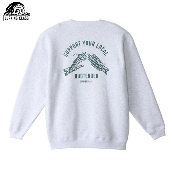 LURKING CLASS ラーキングクラス トレーナー プリントスウェット アッシュグレー