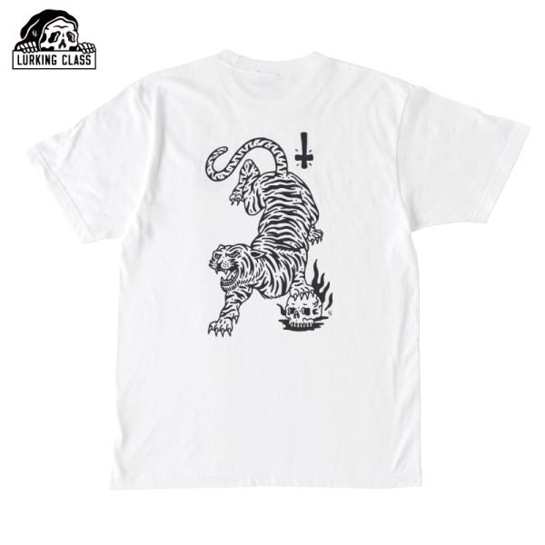 ラーキングクラス プリントTシャツ 虎 タイガー 白 LURKING CLASS SKETCHYTA...