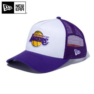 ニューエラ メッシュキャップ NEWERA 9FORTY A-Frame レイカーズ NBA ホワイト/パープル｜chiki-2