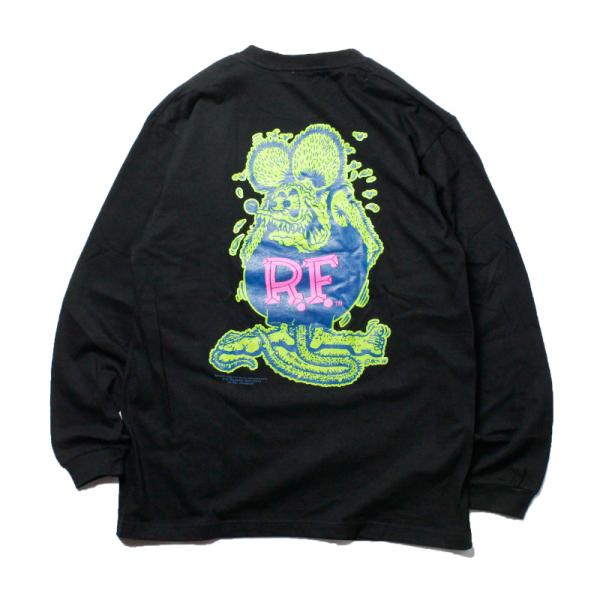 Ratfink ラットフィンク ロンT 長袖Tシャツ ロングスリーブ 黒 ブラック M-XL