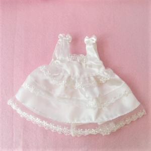 ぬいぐるみ用 ウェディングドレスＭサイズ フラワー
