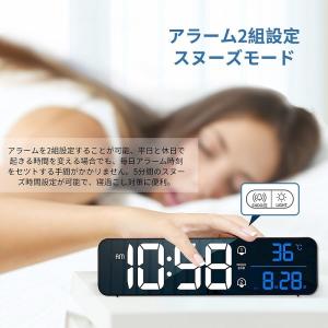 デジタル時計 置き時計 目覚まし時計 LEDデ...の詳細画像2
