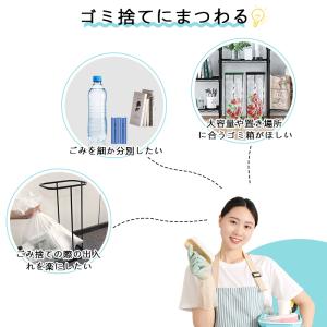 ゴミ箱 ふた付き 分別ゴミ袋ホルダー 縦型 ゴ...の詳細画像1
