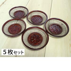 ランチョンマット 焼竹 30×40cm 5枚セット 会席料理 和風 テーブル